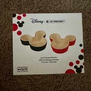 Le Creuset Mickey Mouse Stoneware Ramekins - Red and Black